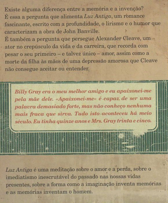Livro Luz antiga de John Banville [Portes Grátis]