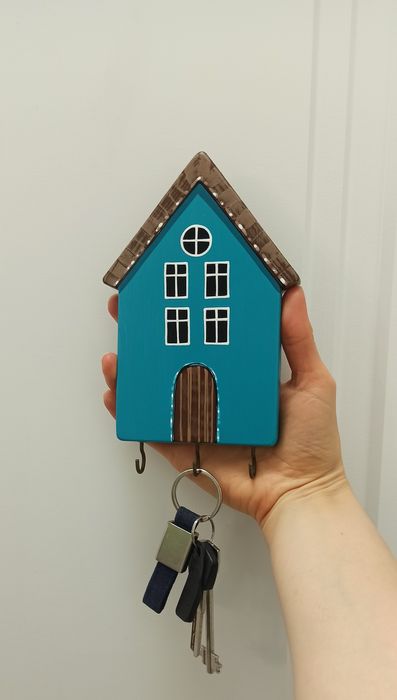 Ключниця "Kolo_ptahy" дерев'яна 11*18,5 см