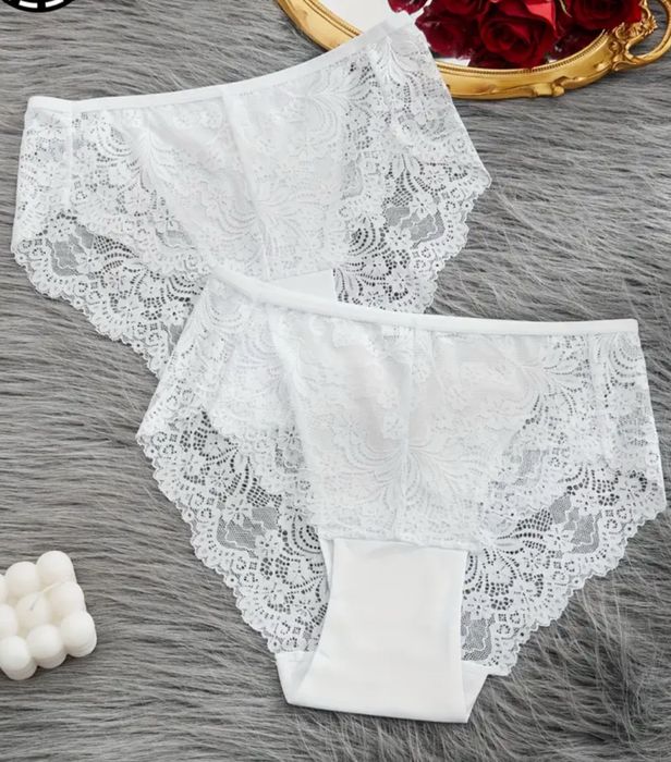 Труси гіпюрові жіночі. Білий  колір.