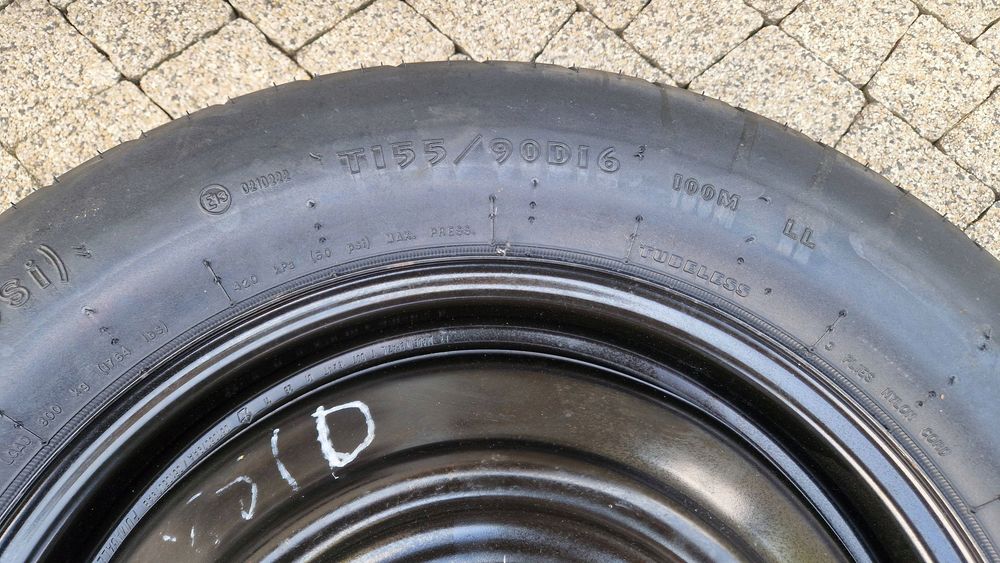 jeep compass 1 i lift 11-16 koło zapasowe dojazdowe 16 goodyear