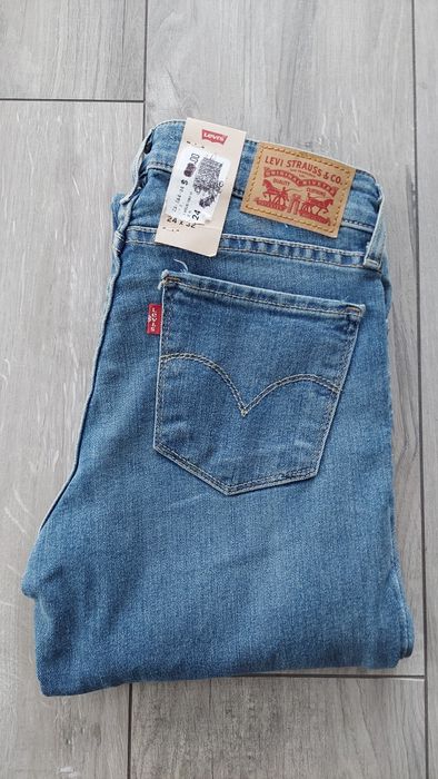 Jeansy levis 24x32 skinny slim nowe levis spodnie denim