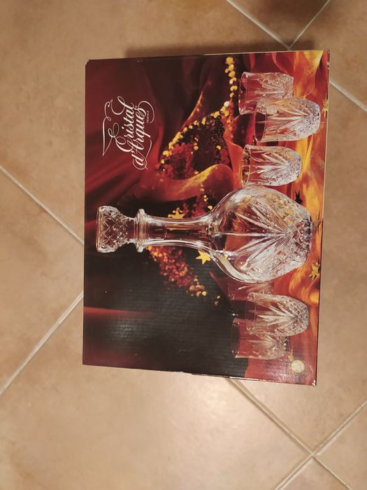 Garrafa e copos Cristal D'Arques Paris