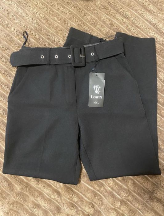 Брюки чорні з поясом