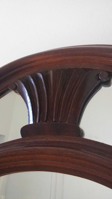 Móvel de entrada / cabide / bengaleiro em madeira maciça com espelho