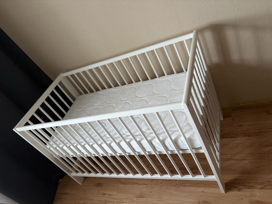 Łóżeczko Gulliver bo Ikea plus materac JÄTTETRÖTT