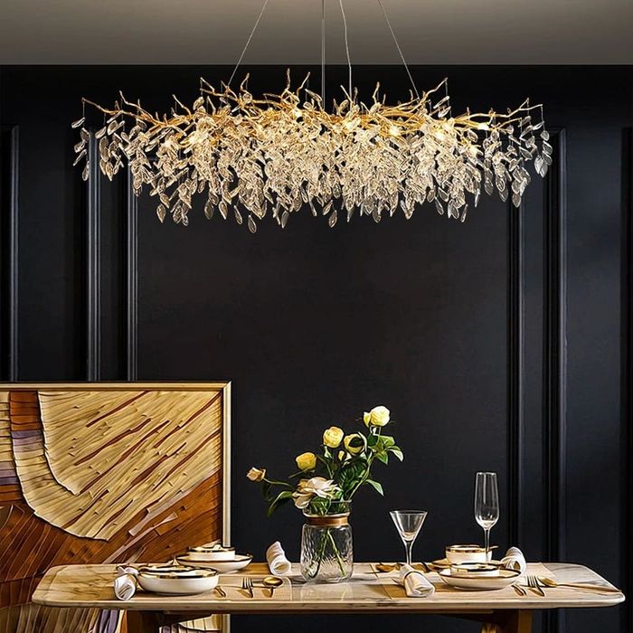 Кришталева люстра видовжена люстра,світильник,стильний,люстри