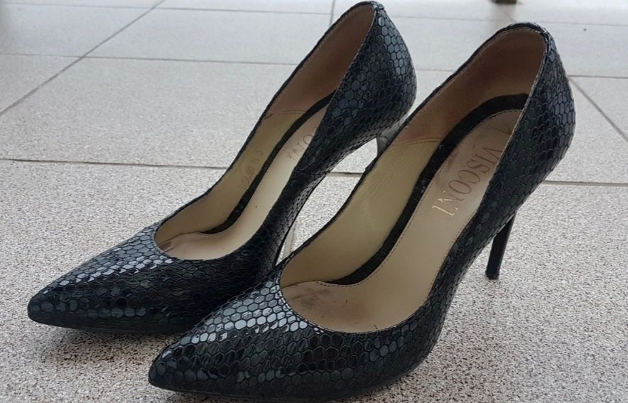 Buty Visconi czarny wąż