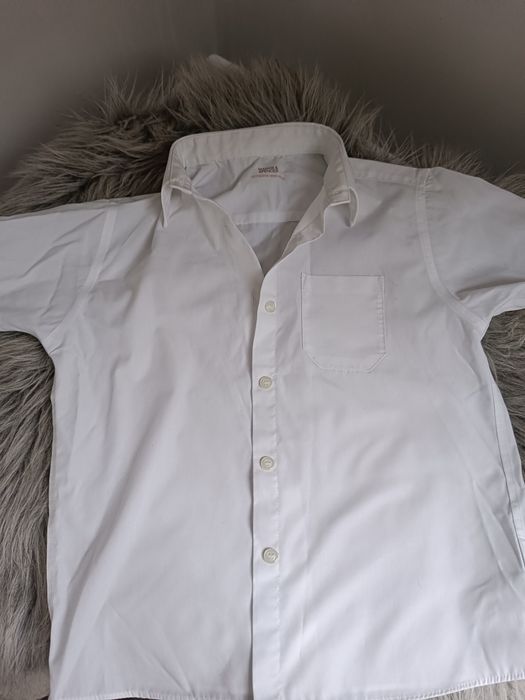 Biała koszula chłopięca Marks&Spencer r.134