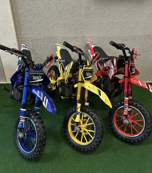 Minimotocross 49cc a gasolina para crianças dos 4 aos 12 anos