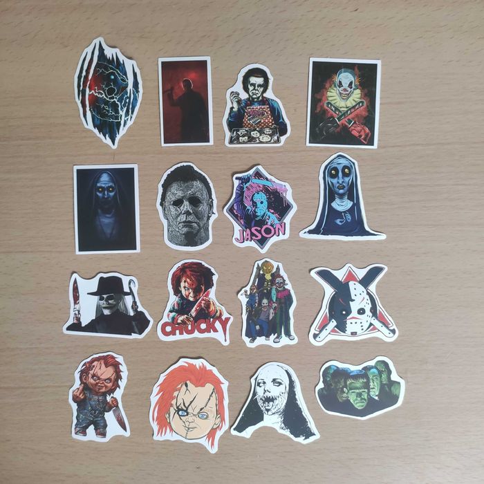 50 Autocolantes Stickers Filmes Terror