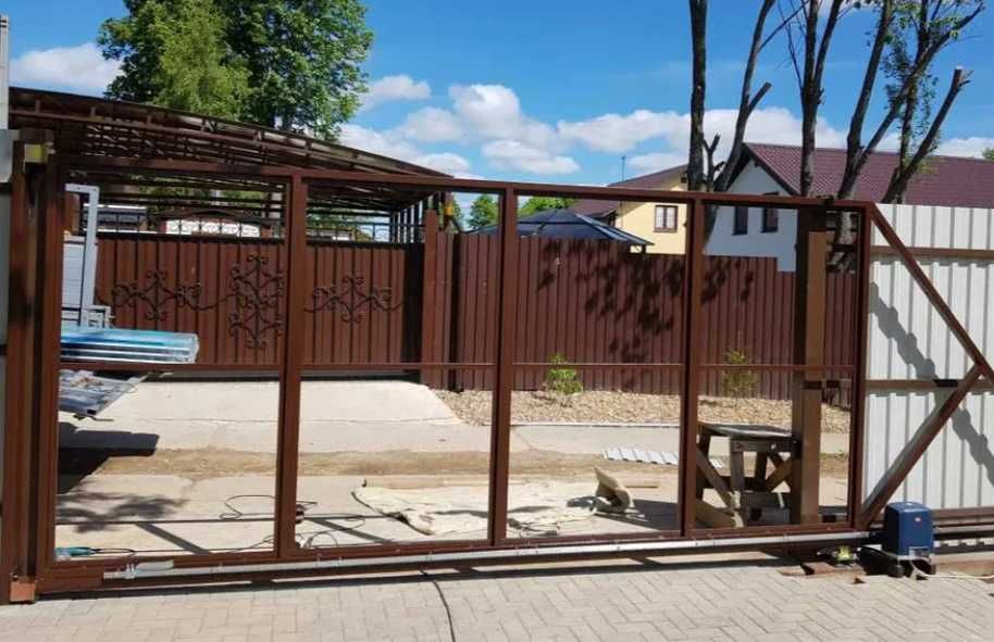 Відкатні ворота TETRIX (КСС) тпрофіль откатные T500 комплект звари сам