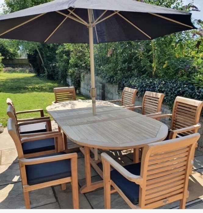 Stół ogrodowy z drewna tekowego