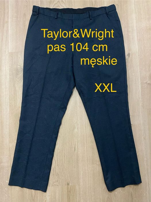 Taylor & Wright 40R XXL męskie spodnie garnitur eleganckie na kant