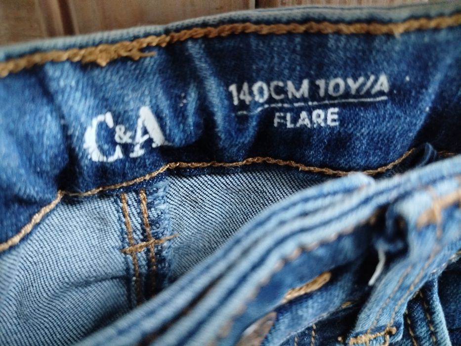 Jeansy dzwony Flary C&A 140 cm