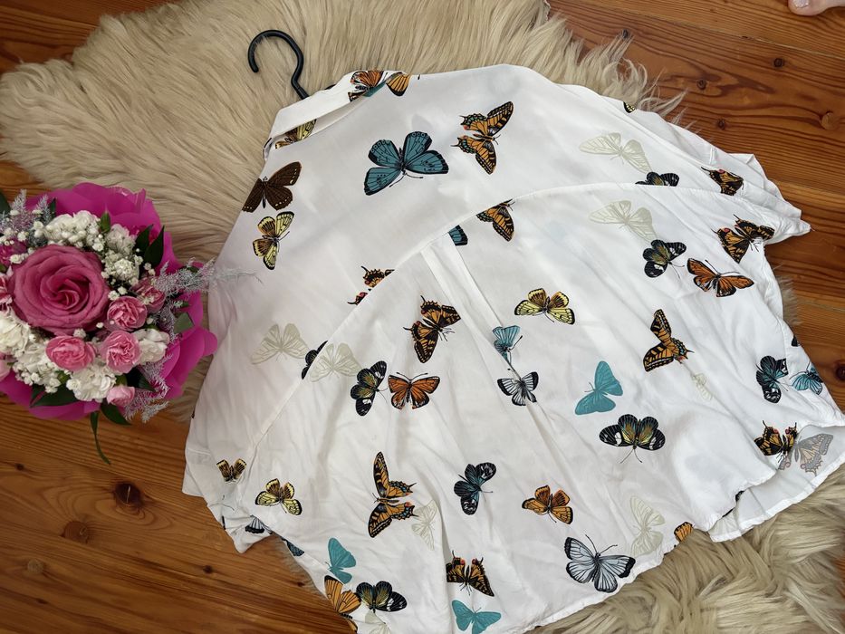 Damska koszula w motyle oversize XS/S