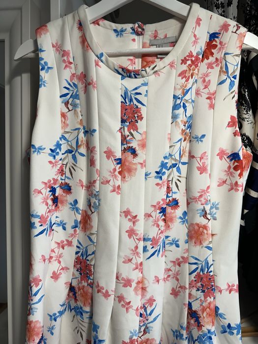 Zwiewna sukienka w kwiatki letnia h&m XL