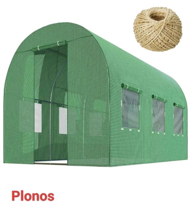 Усиленная теплица парник 6 м² | 3×2×2 м | 6 окон с москитной  сеткой