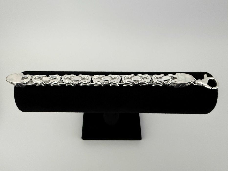 Srebrna Bransoletka Królewska 23,5 CM 107 GRAMY NOWA ! PR. 925 Okazja