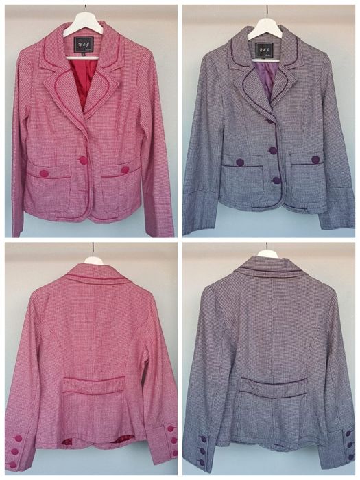 Casaco tipo blazer - padrão axadrezado - tamanho L