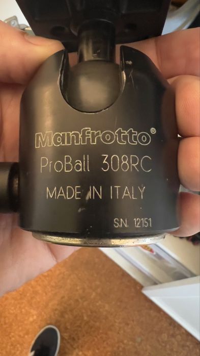 Cabeça de Tripé Manfrotto ProBall 308RC - Made in Italy (Robusta)