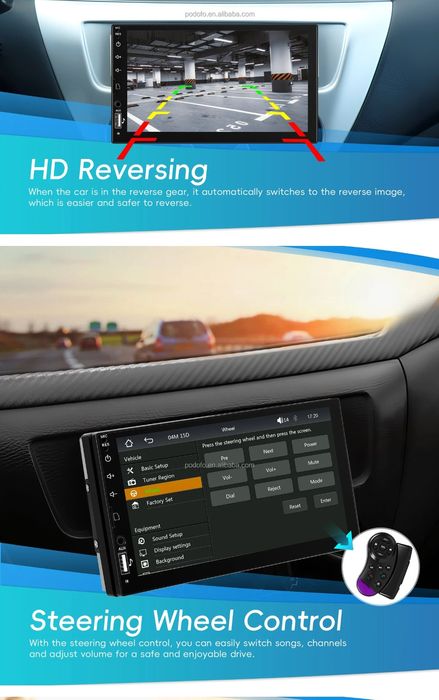 Autorrádio 1Din 7" CarPlay/Android Auto | Bluetooth USB | Mirror Link