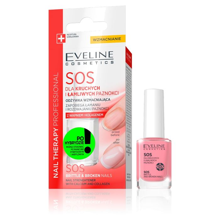 Eveline Cosmetics SOS odżywka wzmacniająca dla kruchych paznokci 12ml