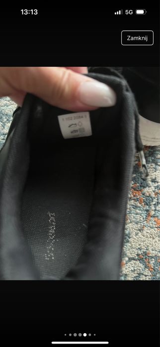 Sneakersy Deichmann dziewczęce 39 czarne skóra ekologiczna