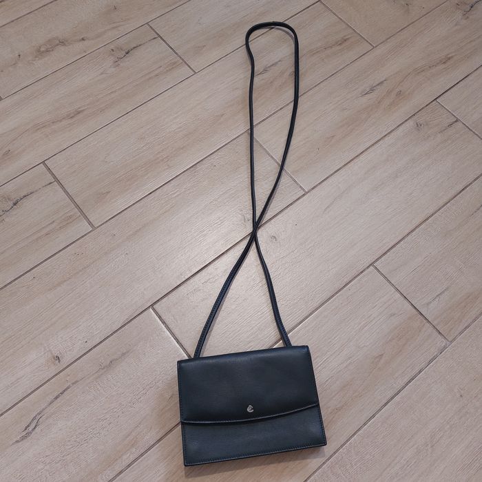 NIEUŻYWANA torebka skórzana czarna z portfelem esquire