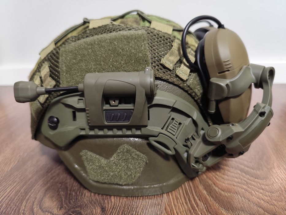 3 в 1 Активні навушники Walkers з кріпленням на шолом тактичний ліхтар