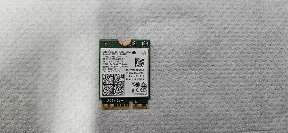 Karty WIFI do laptopów i nie tylko, wszystkie 100% sprawne. Killer 1650, Intel AX201NGW..