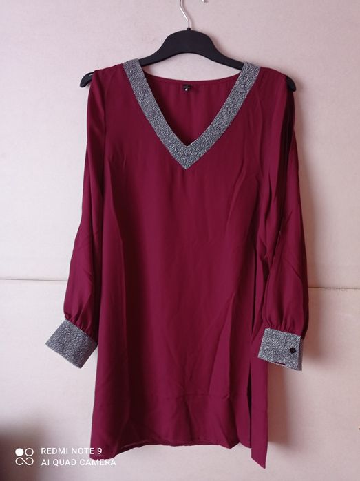 Hekka piękna elegancka tunika z odkrytymi ramionami rozmiar L