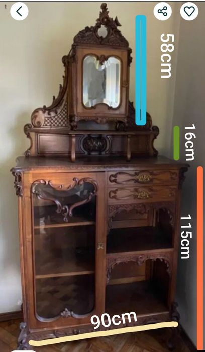 Móvel antigo. Etagere Arte Nova