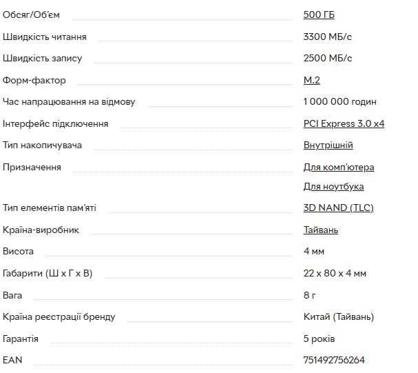 PNY CS2230 500GB M.2 2280 NVMe (M280CS2230-500-RB)
