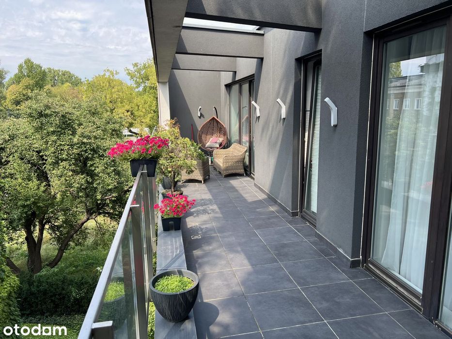 Apartament na Saskiej Kępie | Taras 25 m2 | Wys. 3m | Stadion Narodowy