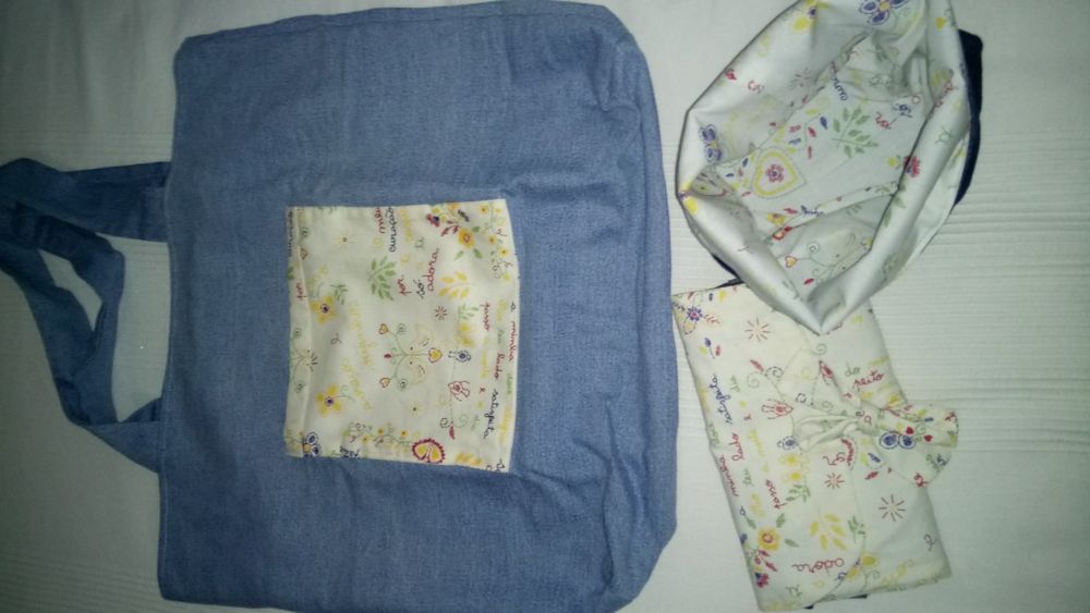 Set of 3 Items: Beach Bag + Shopping Bag + Toilet Basket