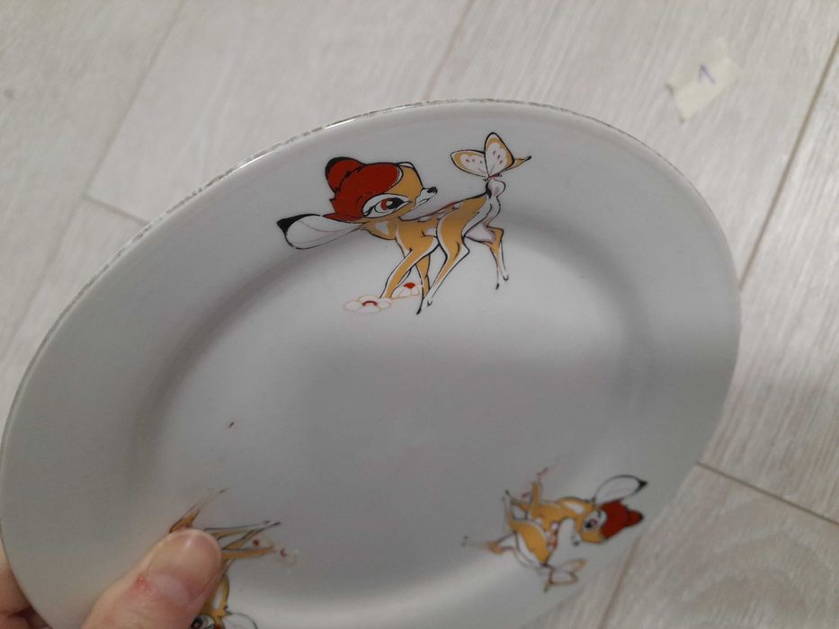 Talerzyk BAMBI sarenka jelonek PRL dzieci