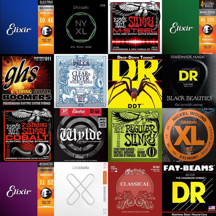 Струни Elixir Ernie Ball D'Addario Dunlop DR GHS Martin (оригінал)