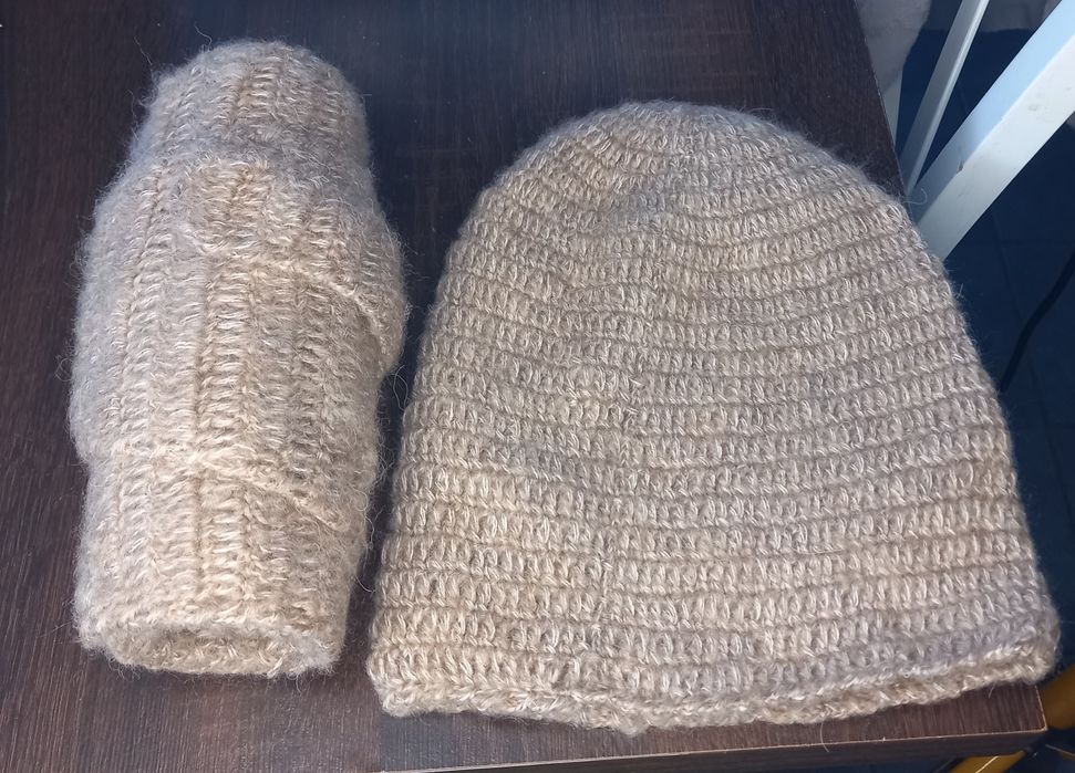 Komplet czapka I szalik moher kid