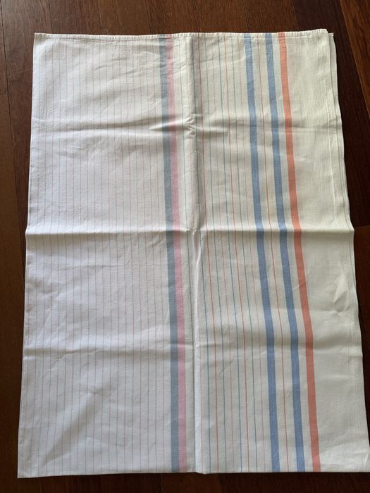 PRL preśxieradlo lniane w pasy 145x198cm