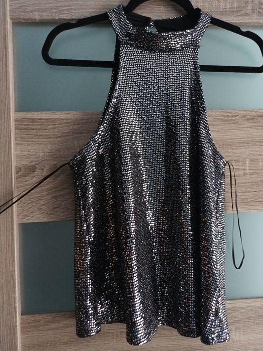 Bluzka,  krótki rekaw, na ramiączka,  impreza