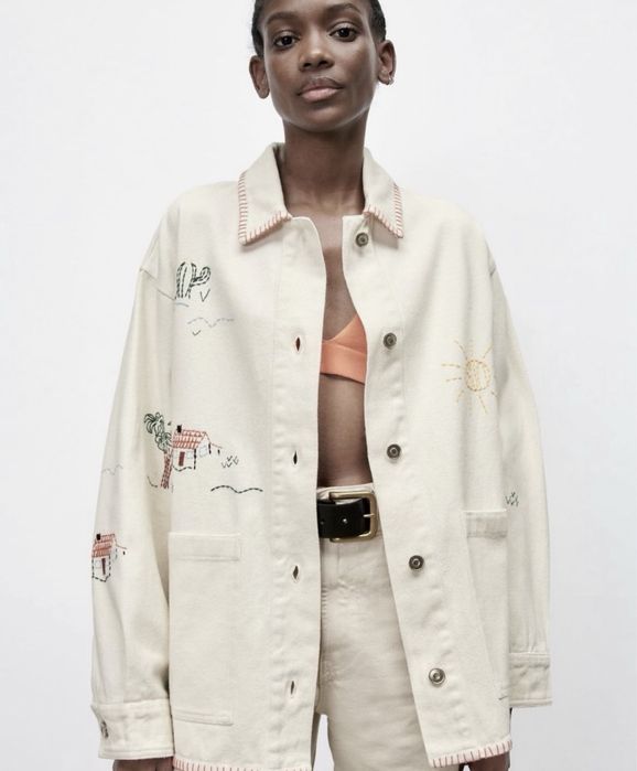 Сорочка zara з вишивкою