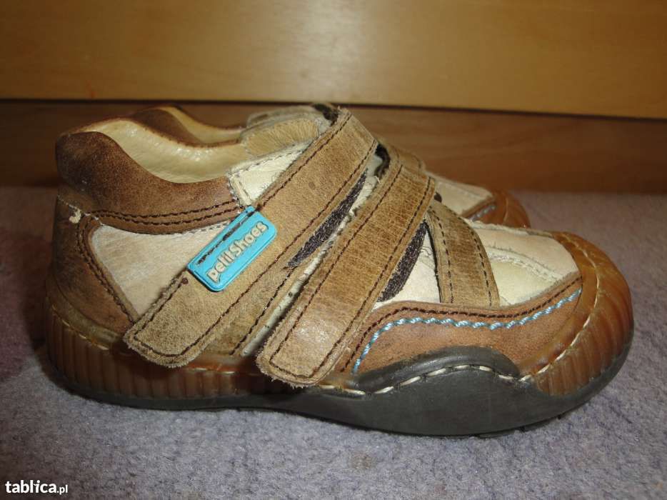 Buciki PETIT Shoes roz. 21-skóra naturalna , półbuty na rzep