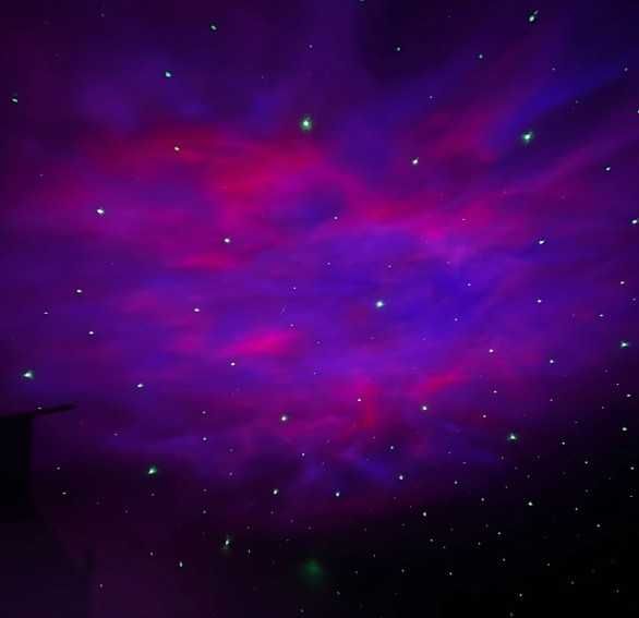 Galaktyczna Lampka Nocna dla Dzieci Projektor Gwiazd Astronauta Biały