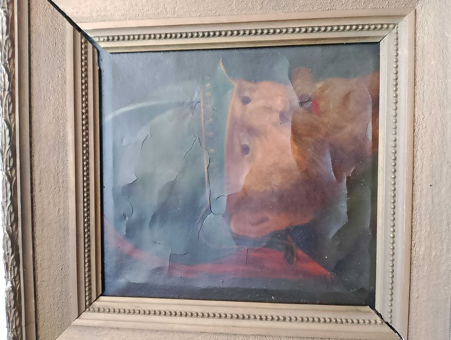Obraz olejny portret głowa rycerza