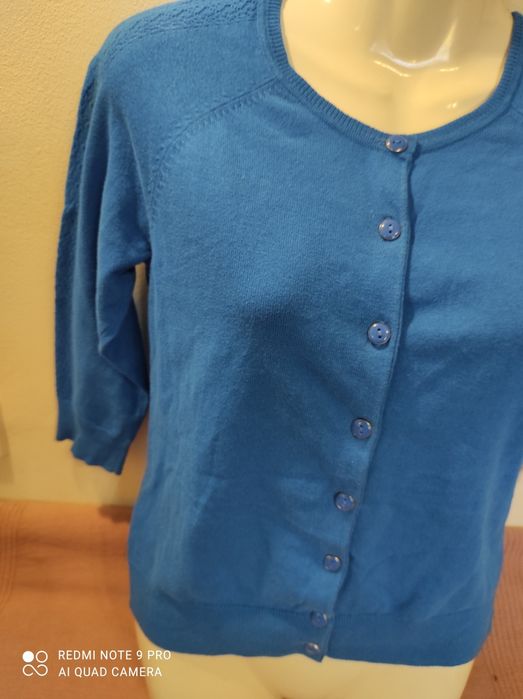 Dorothy Perkins chabrowa bluzka 36/38 sweter Rękaw 3/4 sweterek