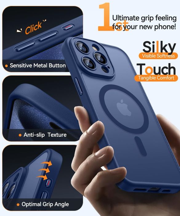 CANSHN Magnetyczne etui na iPhone'a 15 Pro, kompatybilne z MagSafe