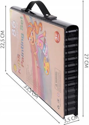 Zestaw do malowania 86 elementów dla dzieci od 3 lat w wa lizce