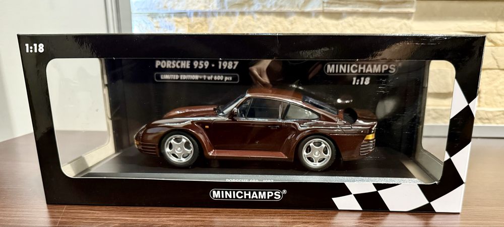 Model Porsche 959 Dark Red Metallic Minichamps 1/18 Łomża • OLX.pl