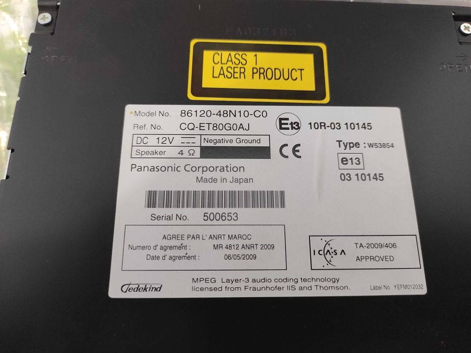 Штатна магнітола Toyota Highlander 2012 (маленький пробіг)