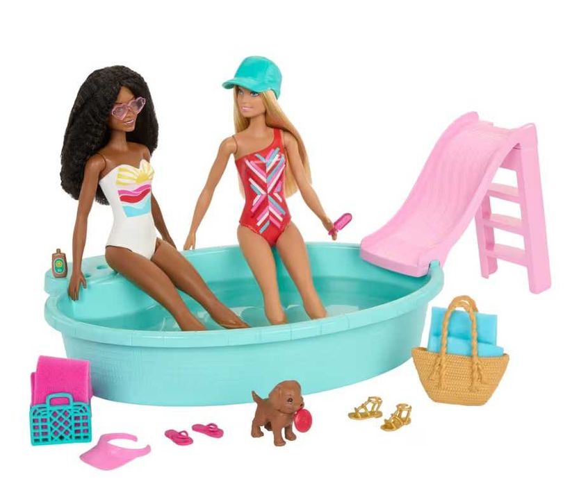 Ігровий набір Барбі Barbie Playset With 2 Dolls, Car, Pool